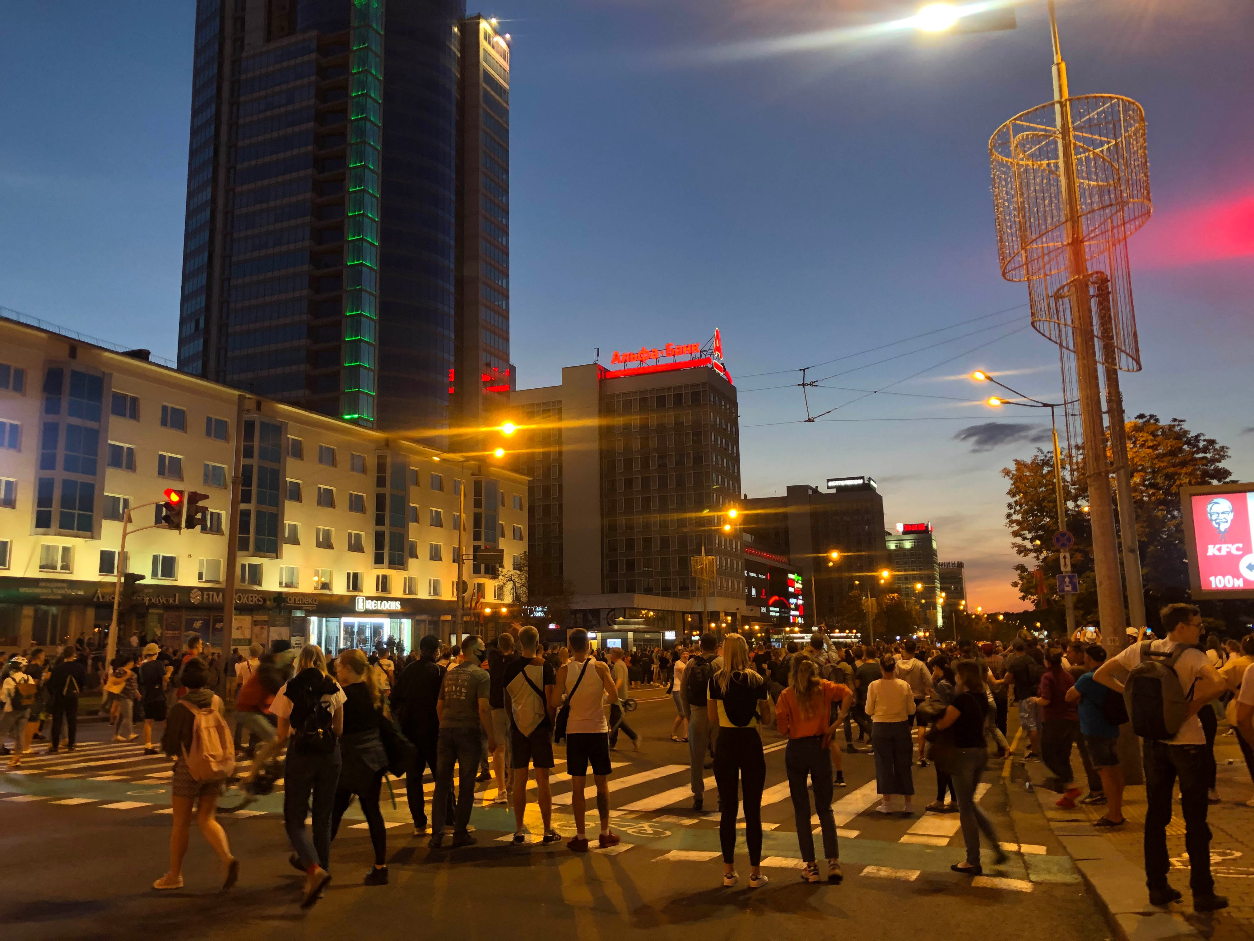 Zentrum von Minsk, 10. August 2020.