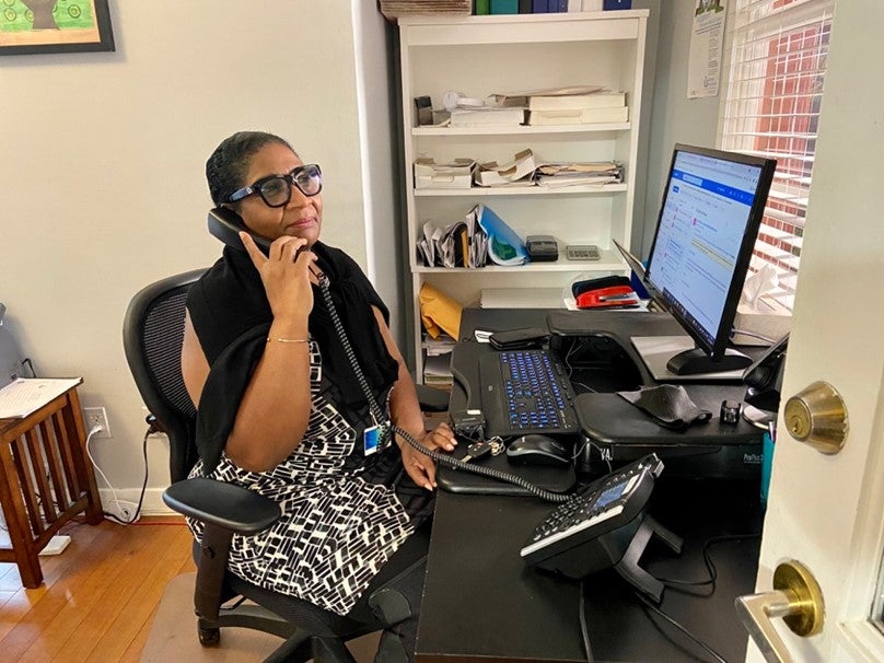 Darna Savariau-Daley, a crisis intervention worker at the Gerstein Crisis Centre in Toronto. 