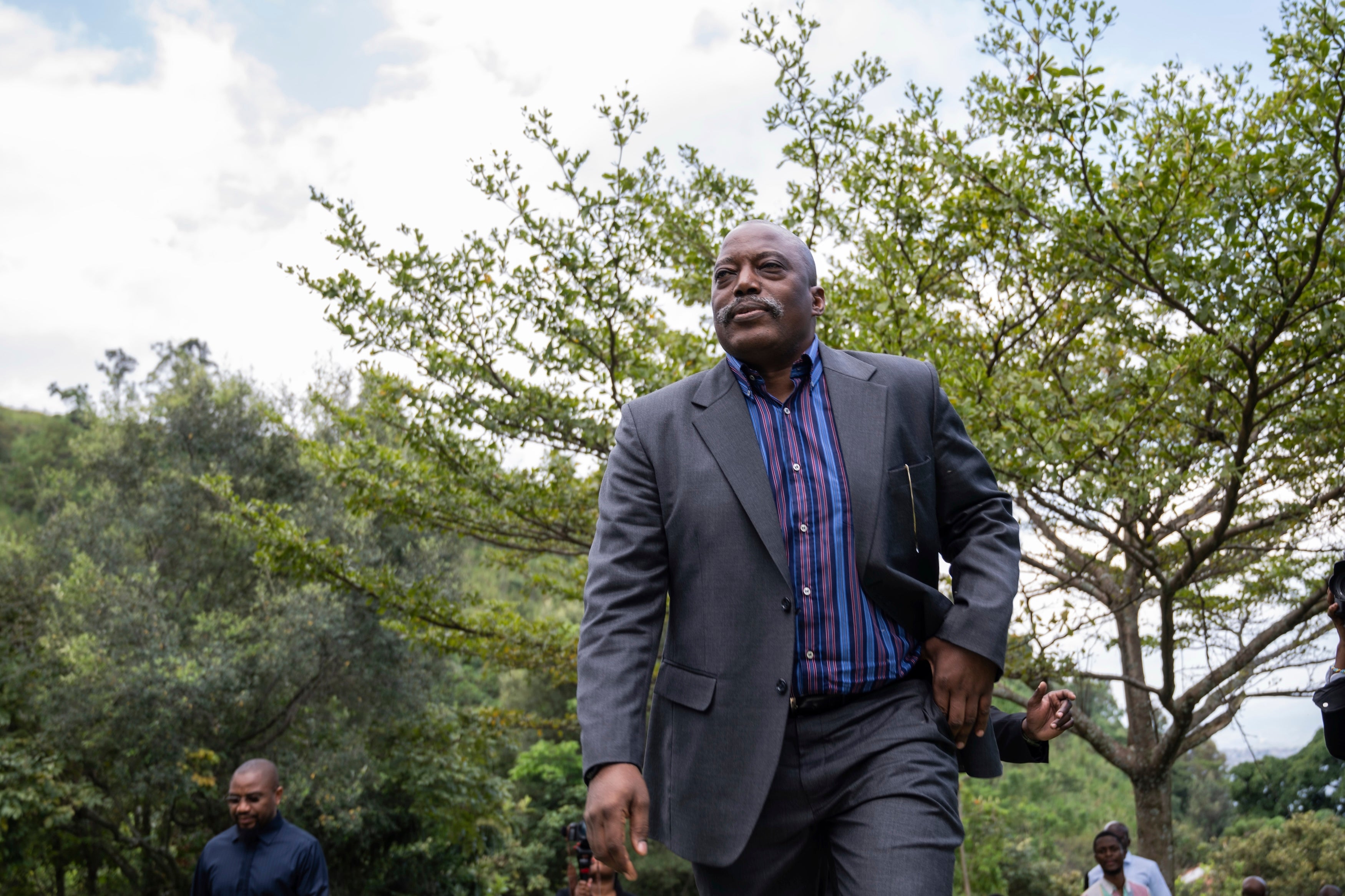 L'ex-président de la République démocratique du Congo Joseph Kabila arrive à Goma, le 29 mai 2025.