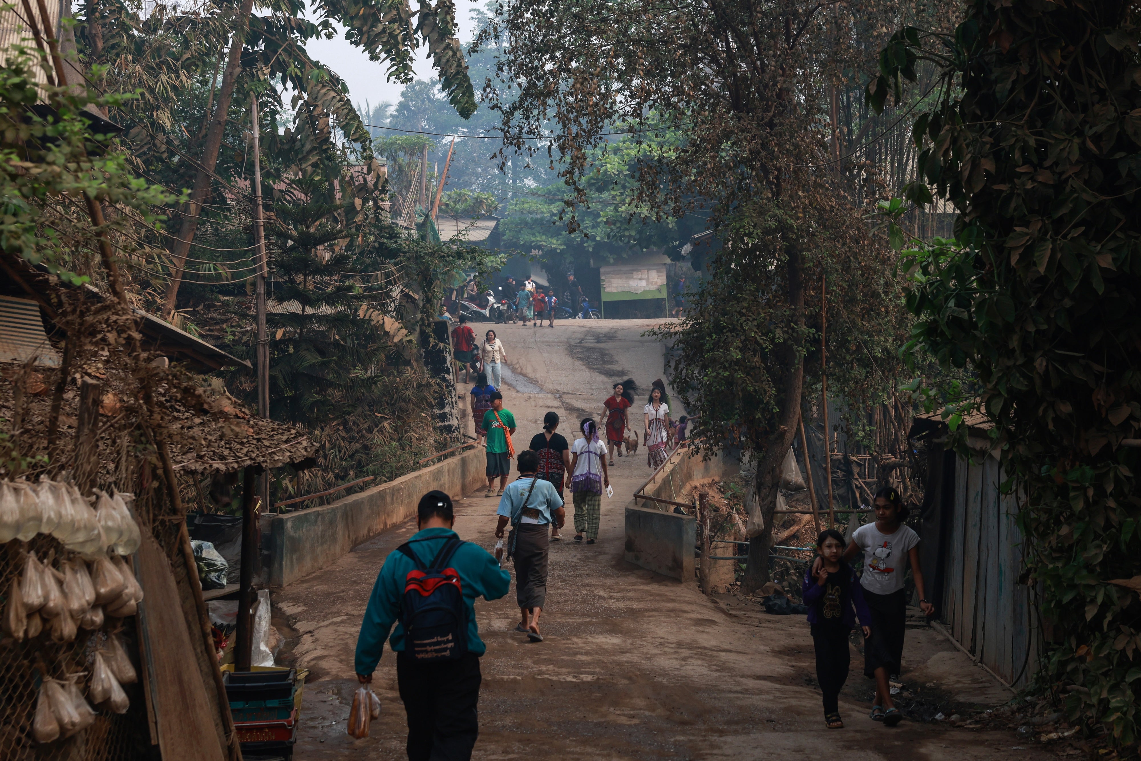 Refugees at the Mae La refugee camp in Mae Sot, Thailand, March 5, 2025. 