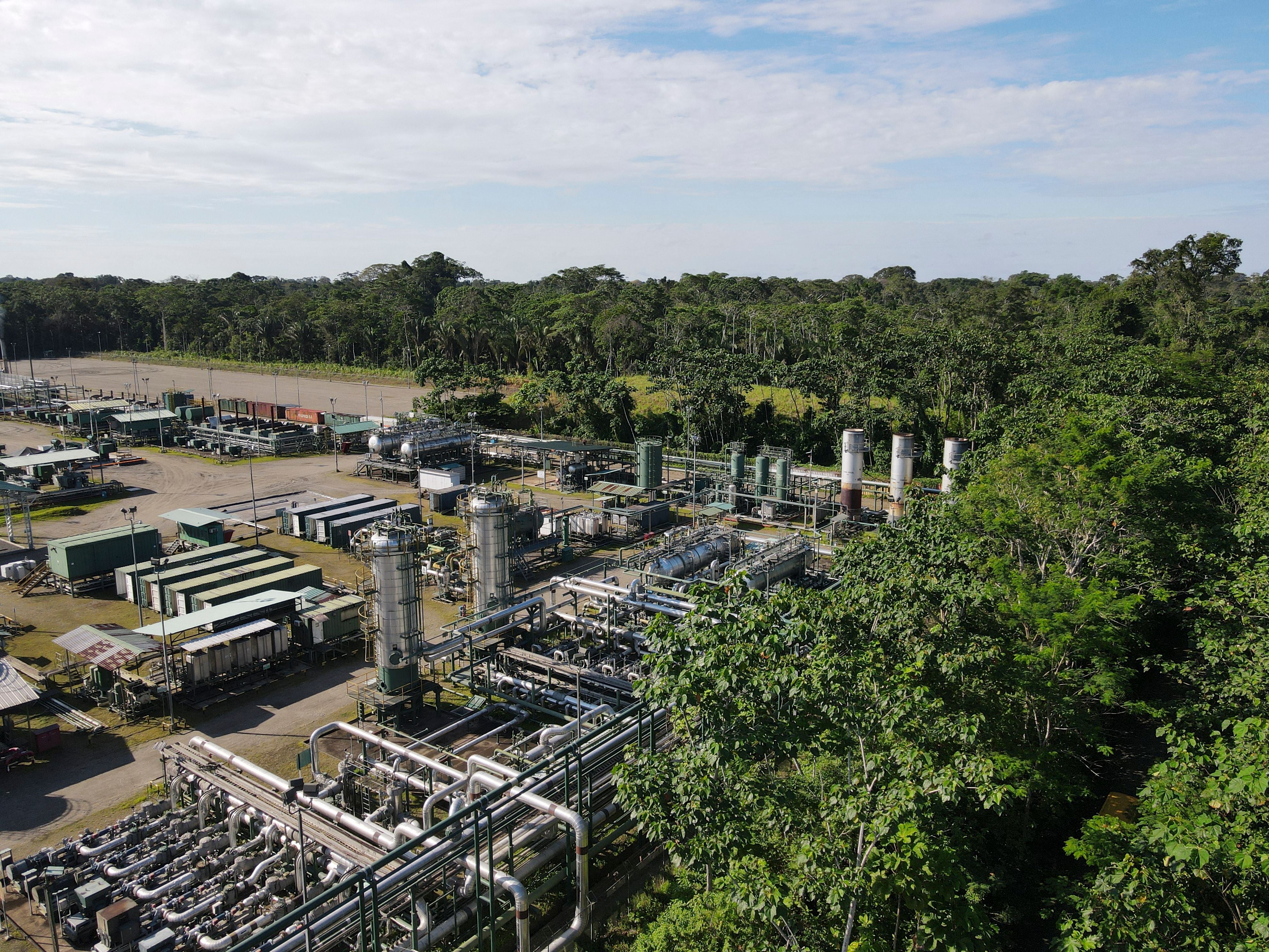 The Tiputini Processing Center of state-owned Petroecuador in Yasuni National Park, northeastern Ecuador, June 21, 2023. 