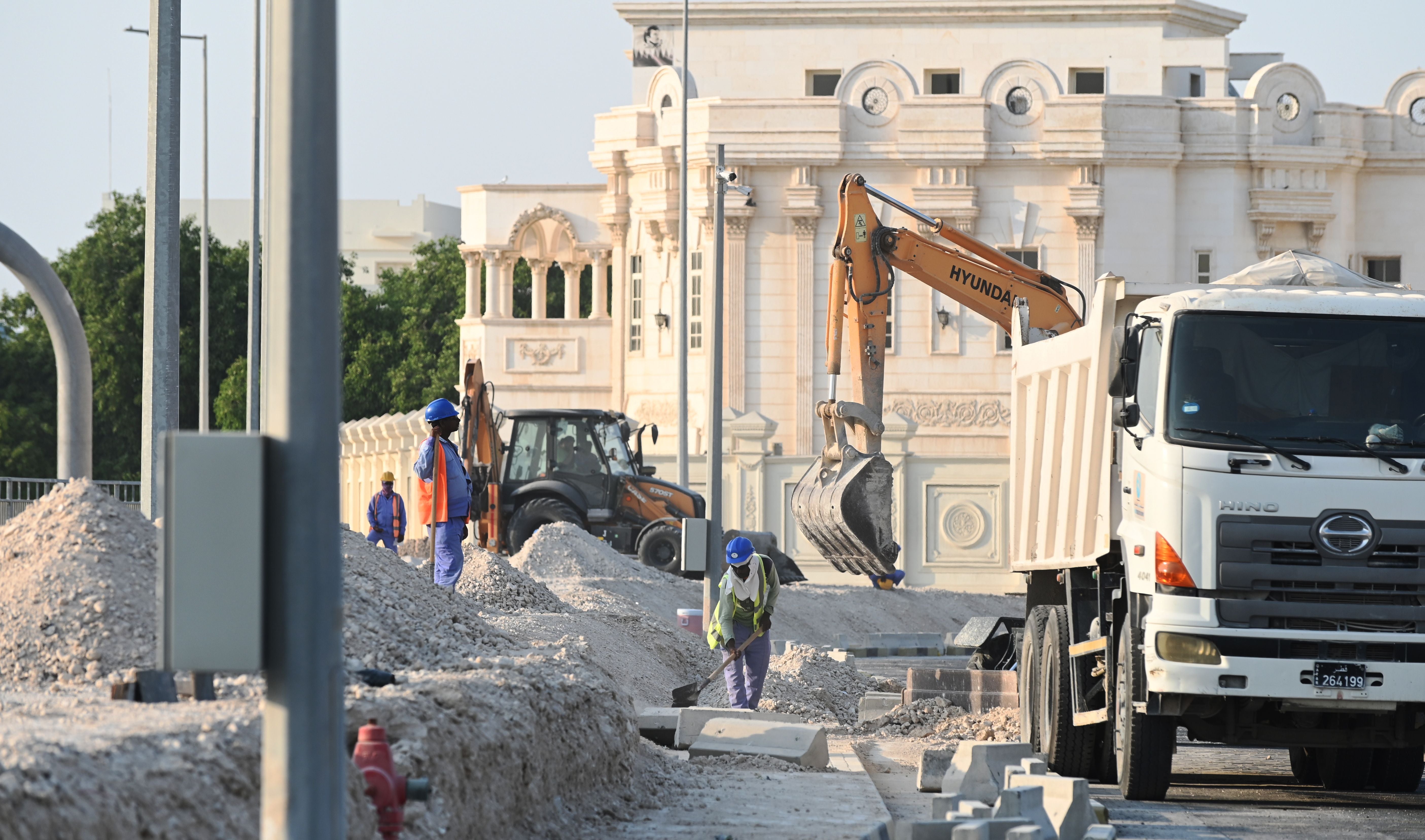 Migrant workers in Qatar, October 7, 2022.