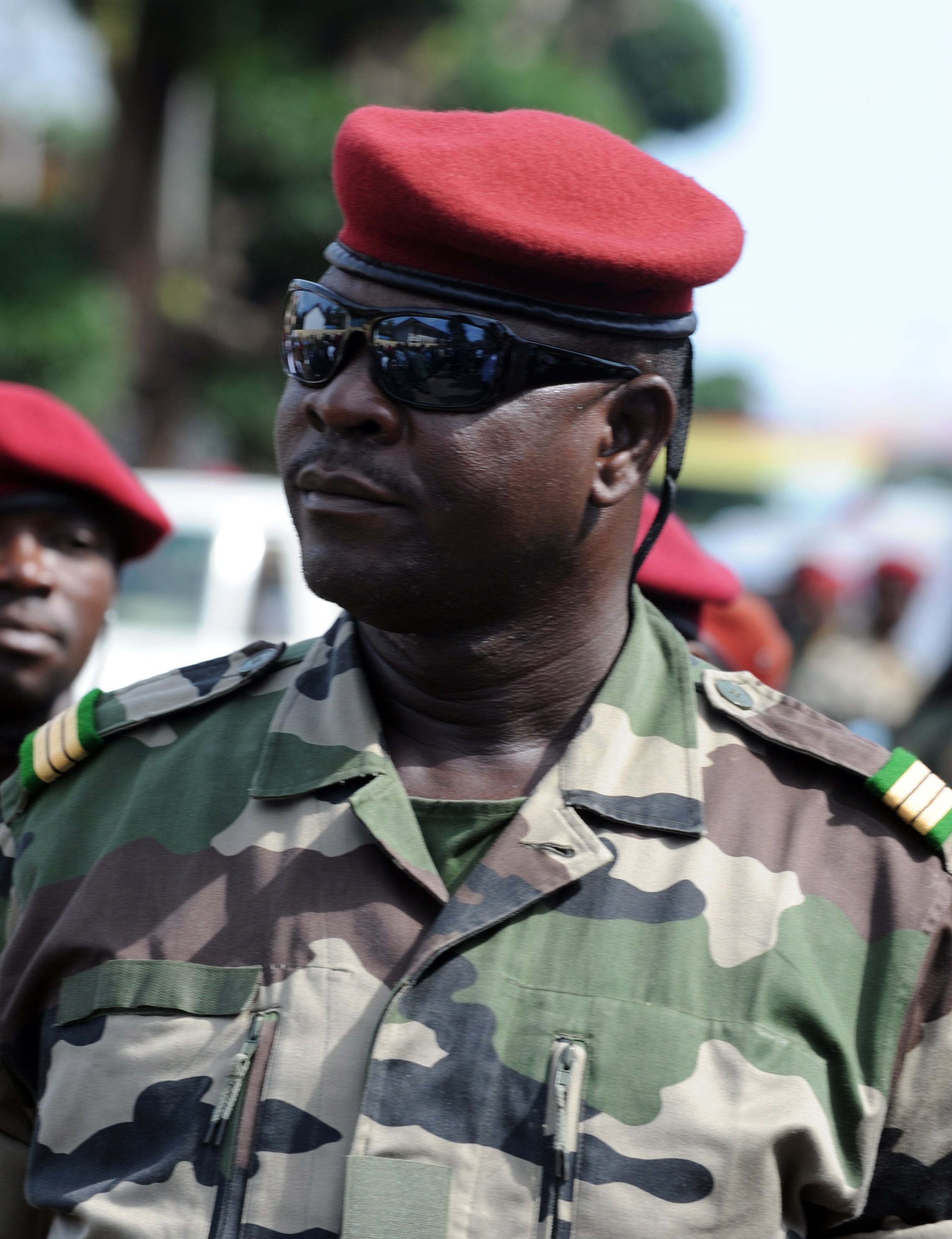 Colonel Claude Pivi, Guinea’s former minister for presidential security, at Martyrs Square of Conakry on October 2, 2009.