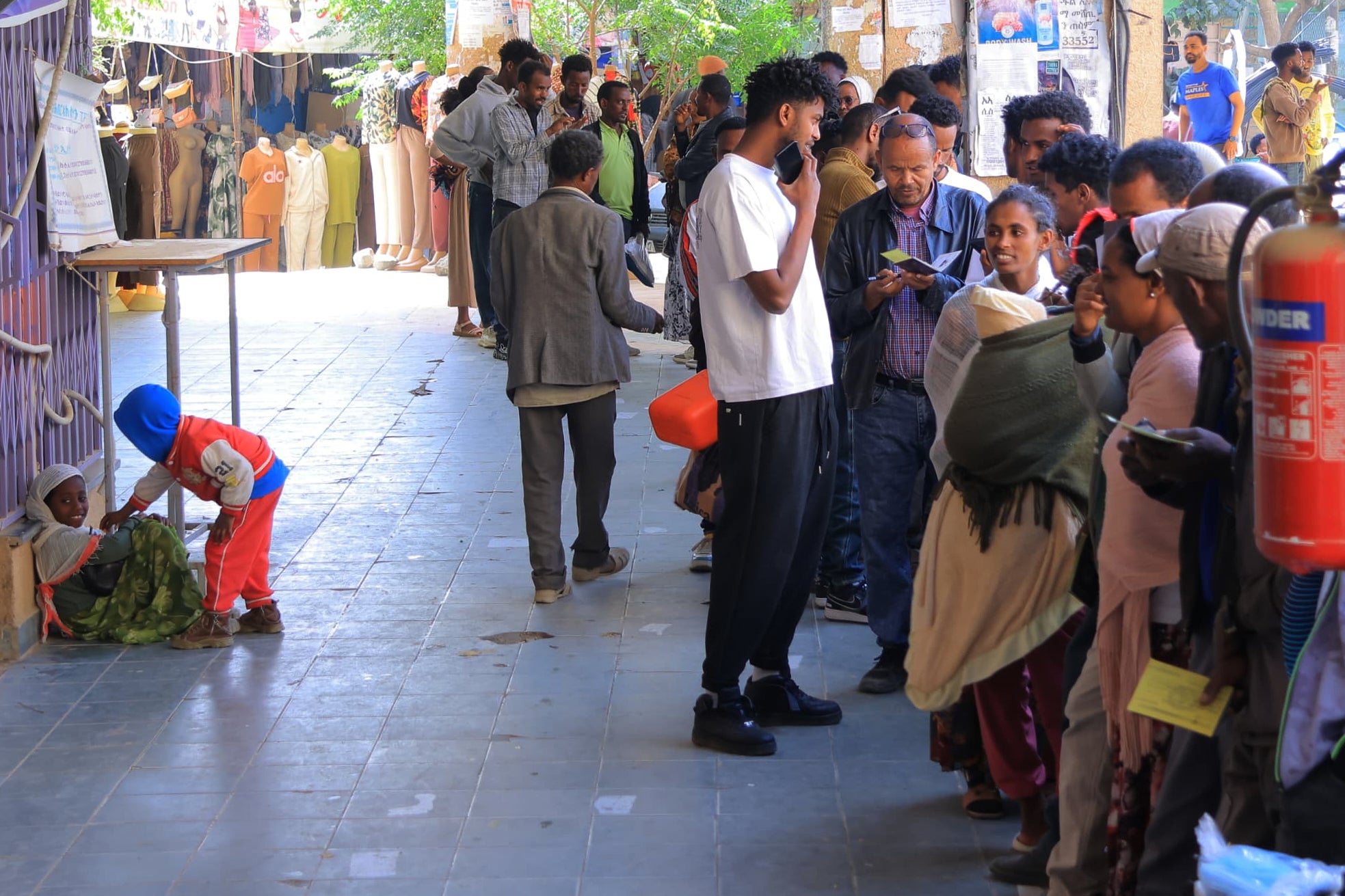 People line up outside banks in Mekele as concerns grow over possible renewed fighting between federal and regional forces in Ethiopia's northern Tigray region, January 31, 2026.