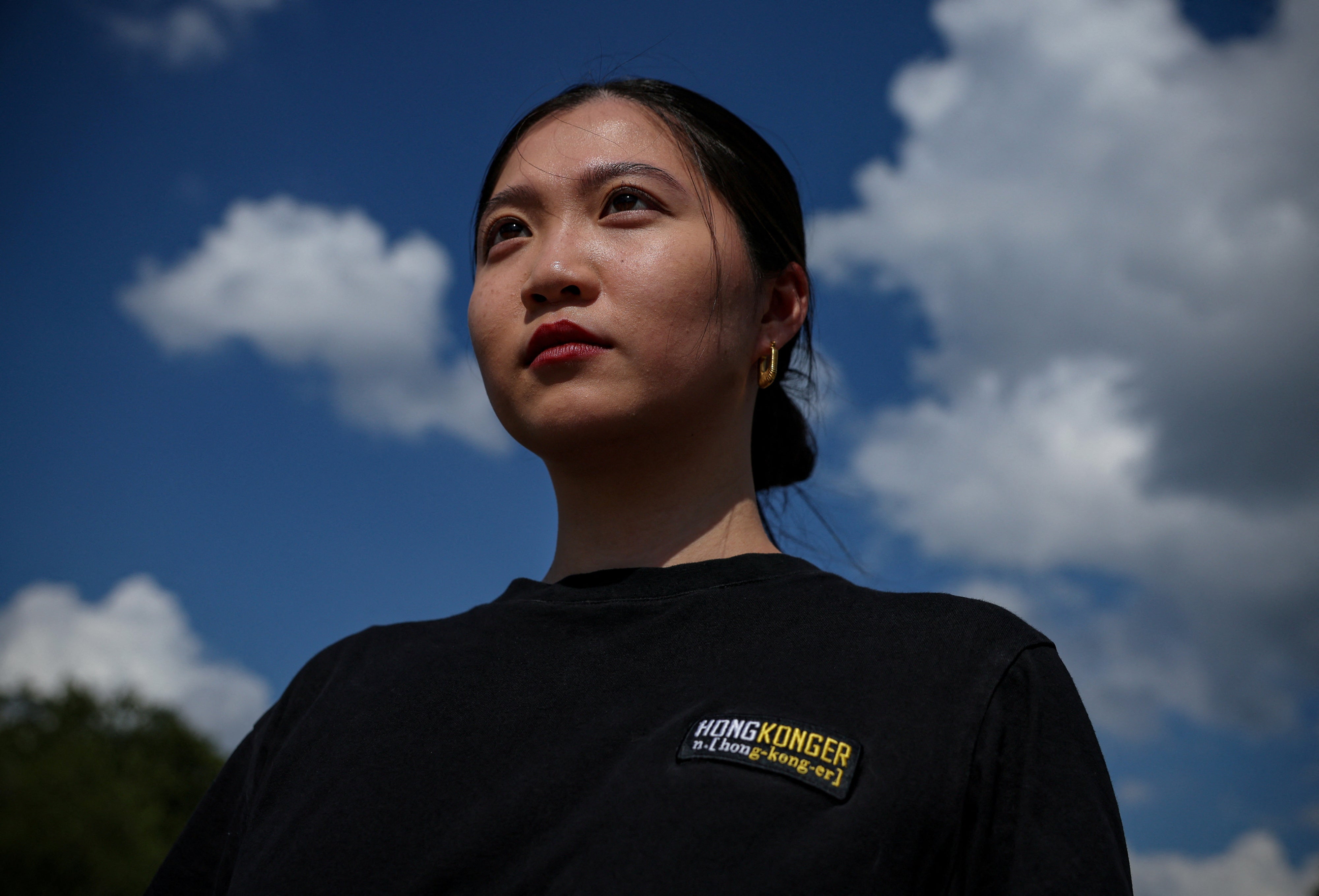 Anna Kwok, a Hong Kong activist exiled in the US, in Washington, DC, July 10, 2023. (