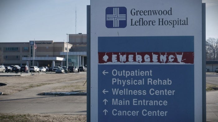 Sign outside of a hospital