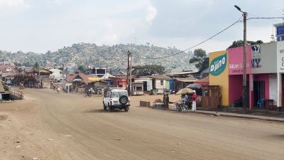 View of the street in eastern Democratic Republic of Congo