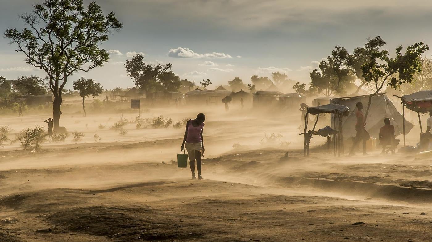A young woman in zone 2 of the sprawling Bidibidi settlement in the West Nile region of Uganda, May 3, 2017. 