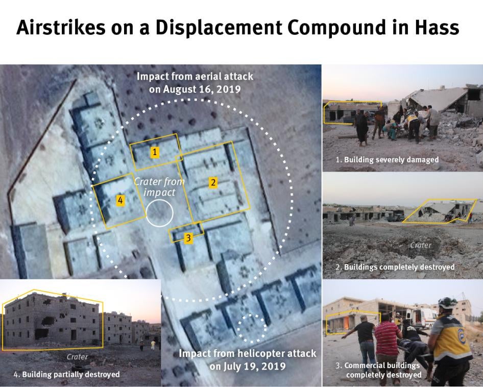Satellite imagery showing attacks on July 19, 2019 and August 16, 2019