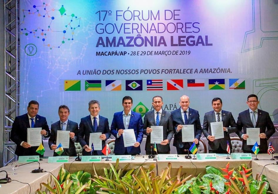 Governadores e vice-governadores de estados na Amazônia reúnem-se no 17° Fórum de Governadores da Amazônia Legal, março de 2019 ©2019 Marcelo Loureiro / Secom