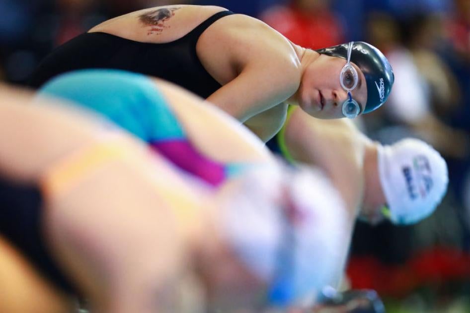 Rebecca Meyers competes in the Women's 400 m Freestyle S13 during day 4 of the Para Swimming World Championship in Mexico City, Mexico on November 5, 2017.