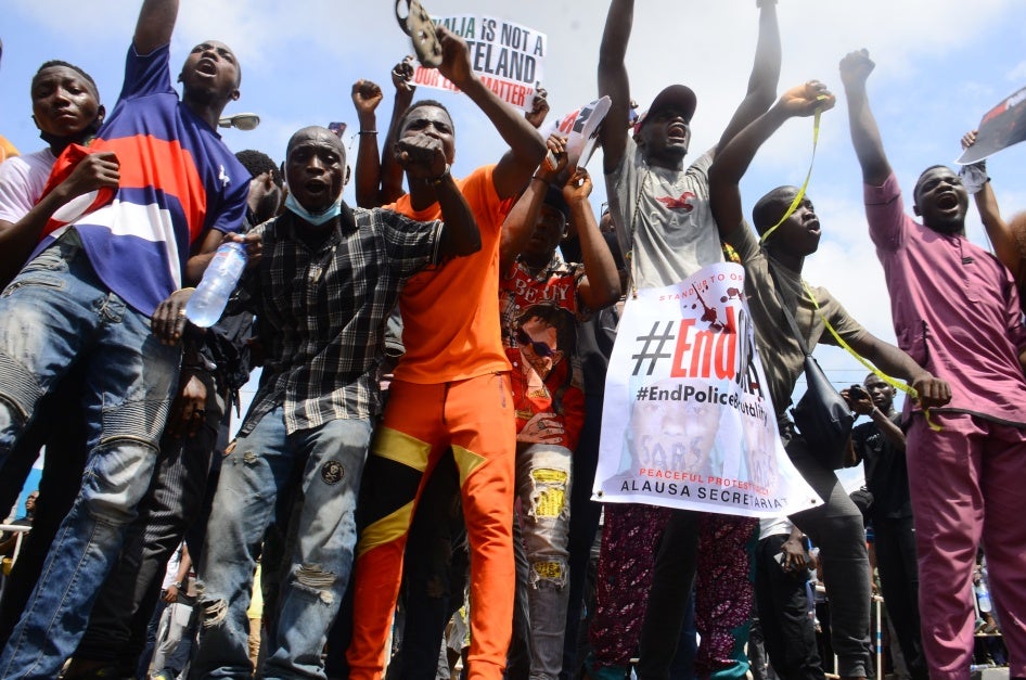#EndSars protest against the harassment, killings and brutality of the Nigerian police force unit called Special Anti-Robbery Squad (SARS) in the Lagos State House of Assembly on October 13, 2020.
