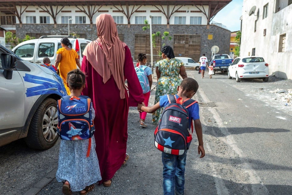 Children on their way to school 