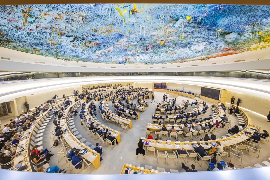 The United Nations Human Rights Council in Geneva, Switzerland, June 13, 2022.