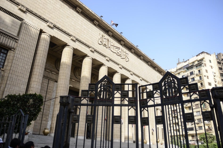 Outside of the High Court, downtown Cairo, Egypt on January 1, 2015. 