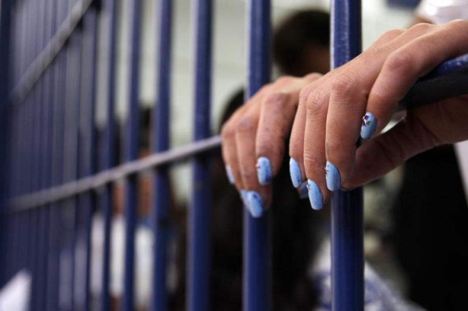 Painted fingernails of an inmate in the Women's Prison of Brasilia, Brazil, August 3, 2011. 