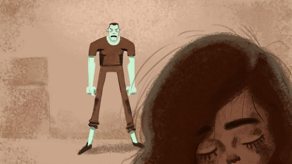 La violence domestique ou conjugale est un grave problème, d’autant plus que de nombreuses femmes sont isolées et souffrent en silence. Illustration de Tatiana Zelenskaya.