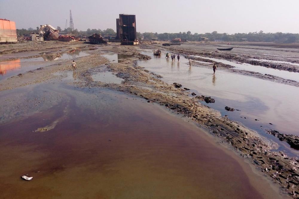 Ships are broken down directly on the beach in Bangladesh, meaning toxic pollutants are released directly into the sea, land, and air.