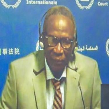 Photograph released by the ICC of Ali Mohammed Ali, known as Ali Kosheib or Kushayb, in their custody. 