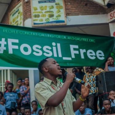 Congolese climate activists hold a concert in Goma on September 23, 2022.