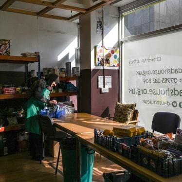 Food and household products are laid out to be given to those in need at the Dads House charity in the West Brompton district of London, UK, October 13, 2022. 