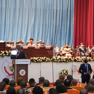 President Felix Tshisekedi gives his annual State of the Nation address during a joint session of parliament in Kinshasa