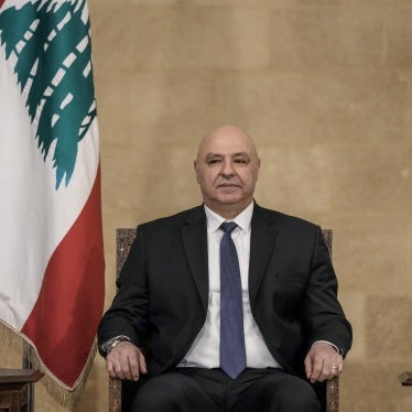 Newly elected Lebanese President Joseph Aoun sits at the presidential palace in Baabda, east of Beirut, January  9, 2025.