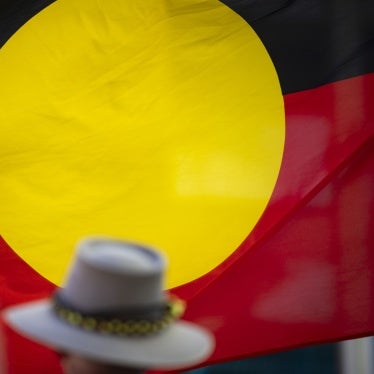 An Aboriginal flag in Perth, Australia, October 7, 2023. 