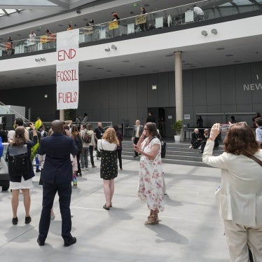 Climate activists protest to end use of fossil fuels at the UN Climate Change Conference in Bonn, Germany, June 8, 2023.