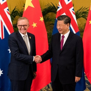 Australian prime minister Anthony Albanese (L) with the President of the People's Republic of China, Xi Jinping, in Bali, Indonesia, November 15th, 2022.