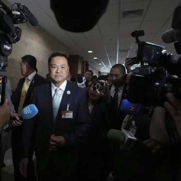 Thai Prime Minister Anutin Charnvirakul after a press conference at Parliament in Bangkok, September 3, 2025.