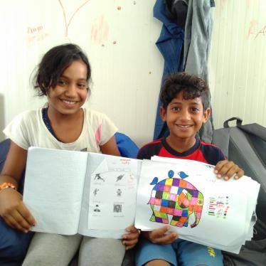 "Majida" and her brother "Ziyat" from Iraq live in the camp of Vial on Chios island since May 2017. They do not go to school, but study English and Greek in courses offered by a nongovernmental group. 