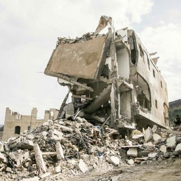 Saudi-led coalition aircraft struck three apartment buildings in Faj Attan, a densely populated neighborhood in Sanaa, on August 25, 2017. Two of the buildings were completely destroyed and the third suffered extensive damage. Saudi-led coalition aircraft