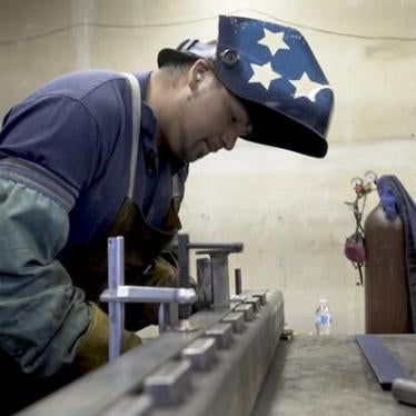 Alan “Superman” Gonzalez welding, June 5, 2018